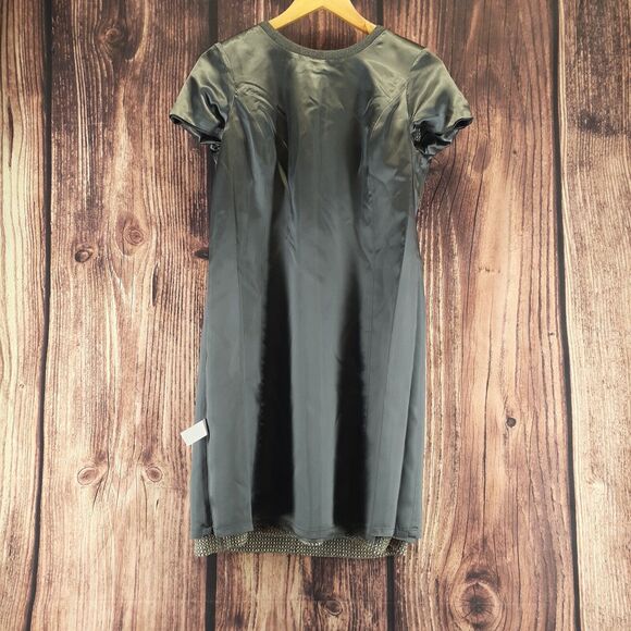 Talbots Shift Dress Womens 6 Gray Metallic Tweed Wool Blend Short Sleeve Lined - Picture 6 of 8